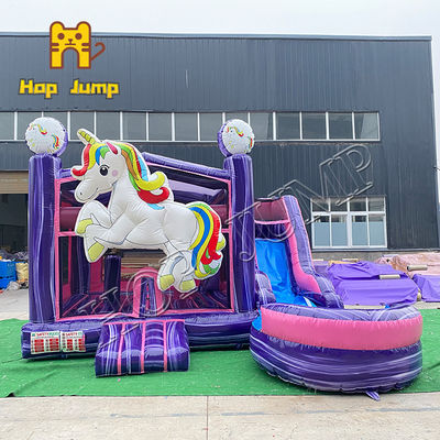 Het elektrische Ventilatorgeteerde zeildoek doet Weinig Pony Inflatable Bouncer Slide Combo-Kasteel in zakken