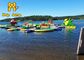 Commerciële Geschiktheidsslag - omhoog Waterpark Inflatables 7 in 1 Gestikt Drievoud