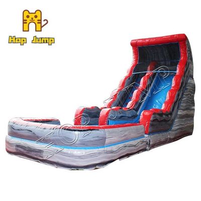Jonge geitjes Grey Marble Inflatable Water Slide met de hopsprong van de Pool Reuzedia