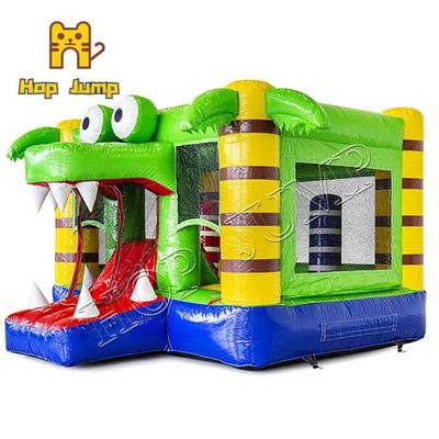 Kleurrijk van het de Uitsmijterskasteel van Jonge geitjesinflatables Huis 4 Stikkend Mini Bounce Crocodile Design